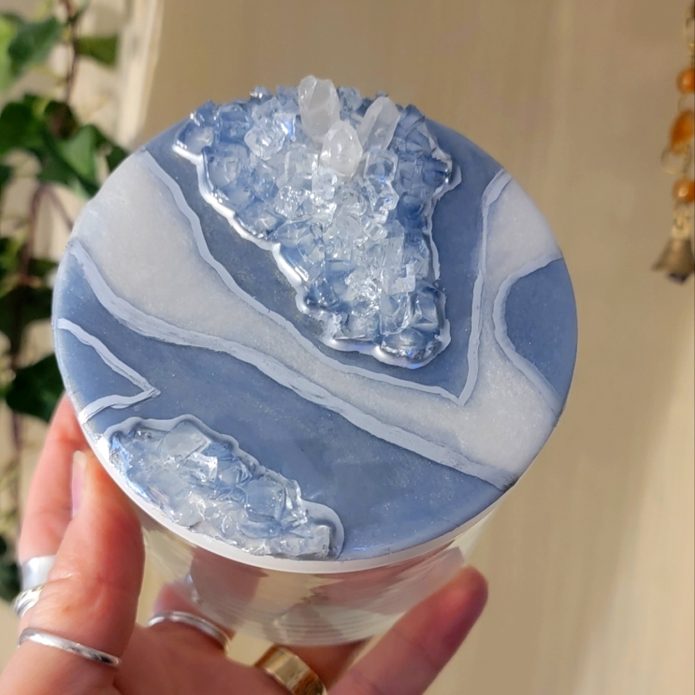 Geode Storage Glass Jar